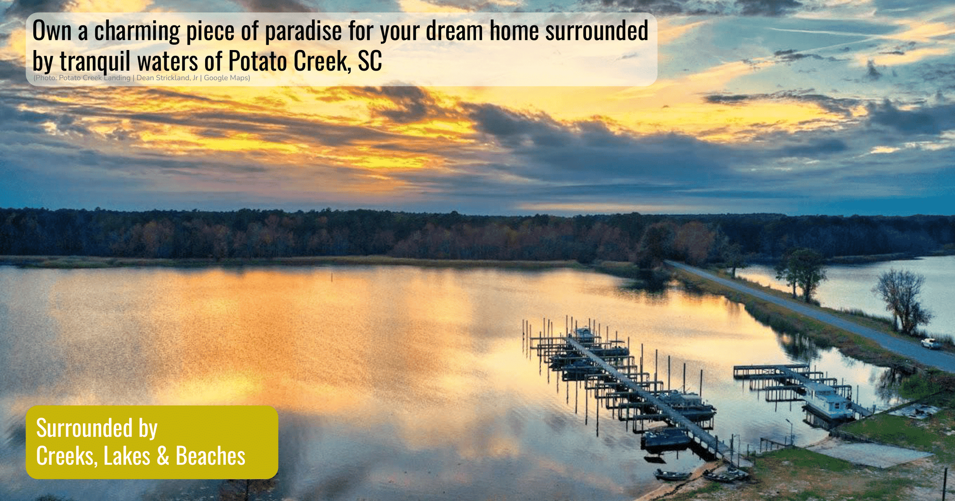 Build your Dream Home surrounded by tranquil waters of Potato Creek, SC