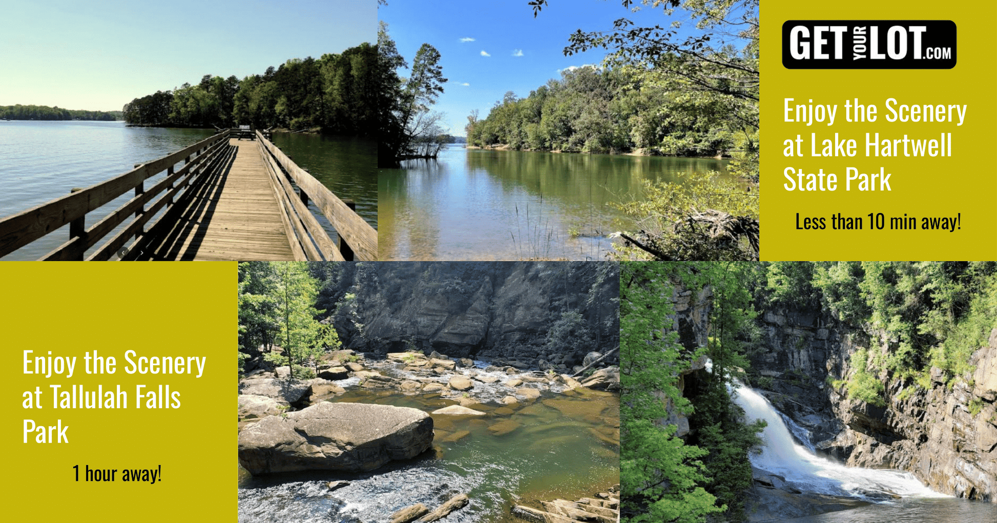 Enjoy the Scenery at Lake Hartwell State Park and Tallulah Falls Park