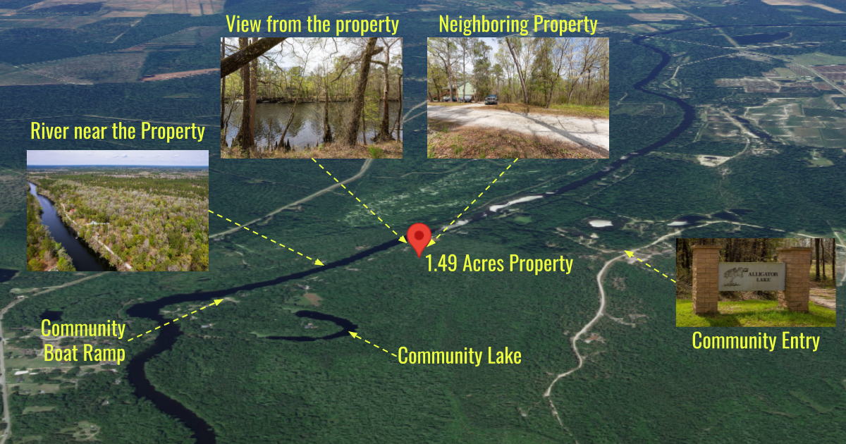 Community Entry, Lake, Boat Ramp and its Neighboring Property