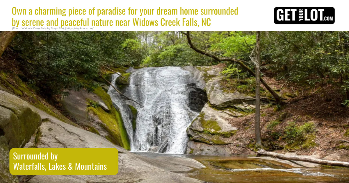 Own a charming piece of paradise surrounded by serene and peaceful nature near Widows Creek Falls, NC