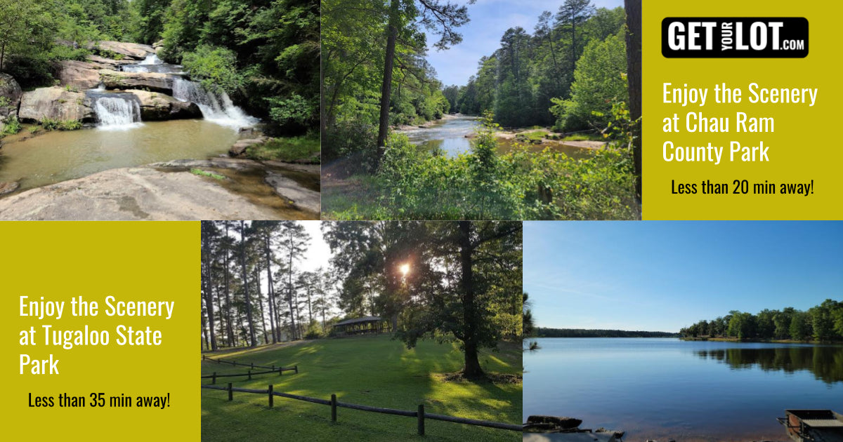 Enjoy the Scenery at Chau Ram County Park in less than 20 minutes and Tugaloo State Park in less 35 minutes away