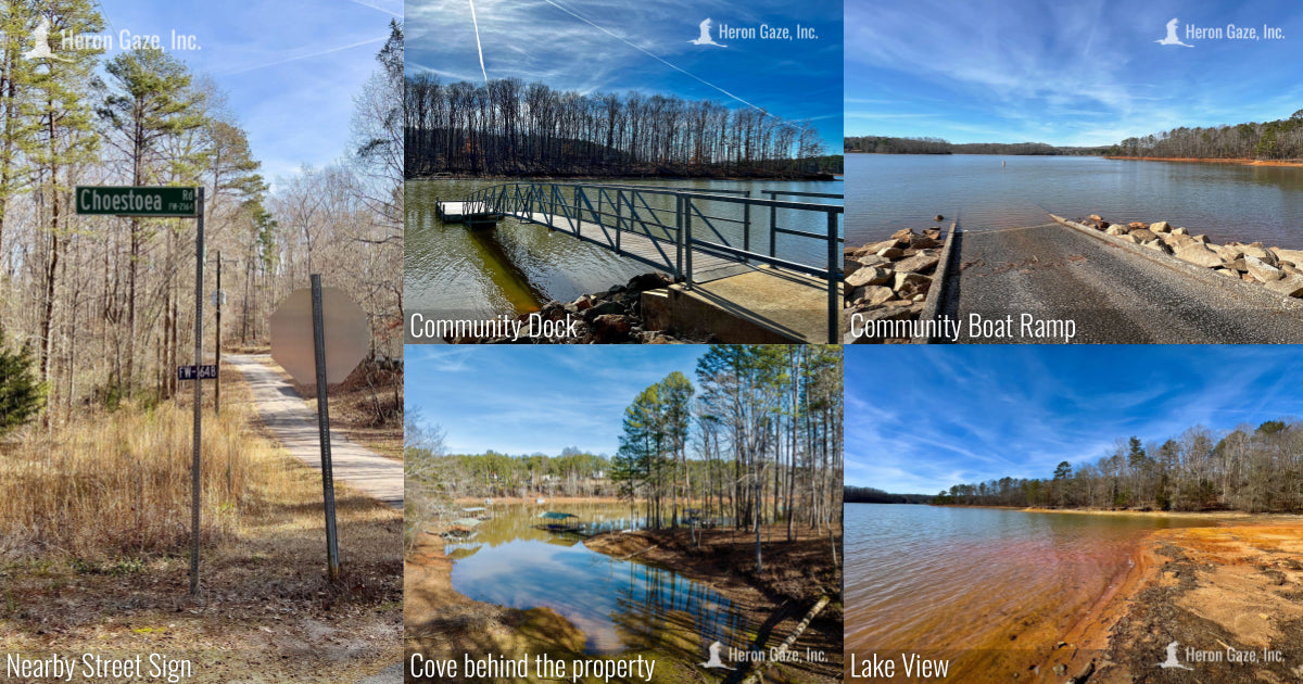 Actual Photos of the ff: Nearby Street Sign, Community Dock, Cove behind the Property, Community Boat Ramp and Lake View